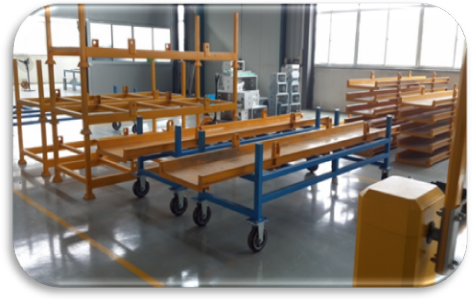 Industrial iron cart for heavy copper and aluminum bar transportation