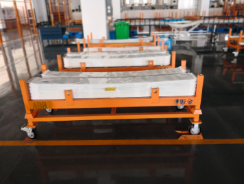 Material Transport Trolley Industrial material transport trolley for aluminum profiles