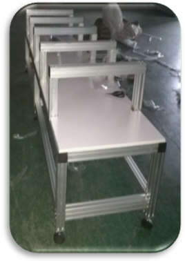 Ergonomic 800mm height design of the busbar packing platform ensuring operator safety and reducing fatigue during insulation wrapping