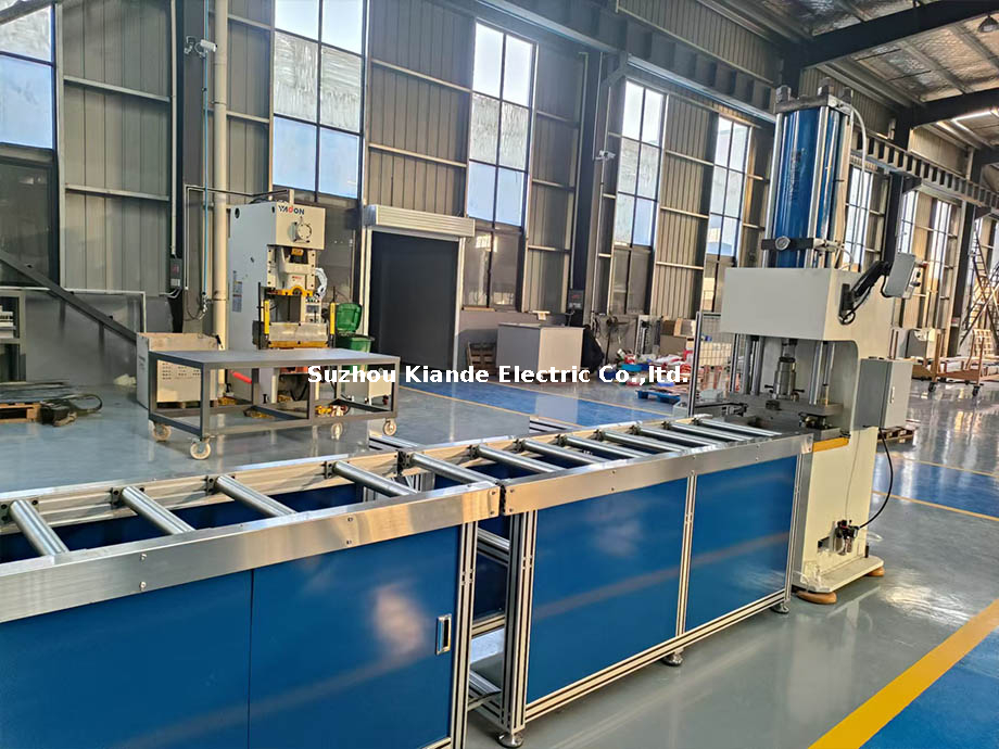 Busbar processing equipment on factory floor